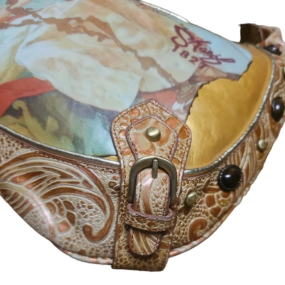 Sharif Hand Painted Vintage Bag Unique and Rare with Original Dust bag - Picture 2 of 16